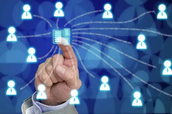 Data connections being examined by a Managed It professional.