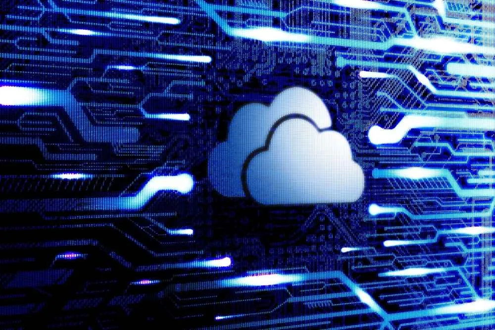 Cloud migration data being visualized by a managed IT team on a computer screen.