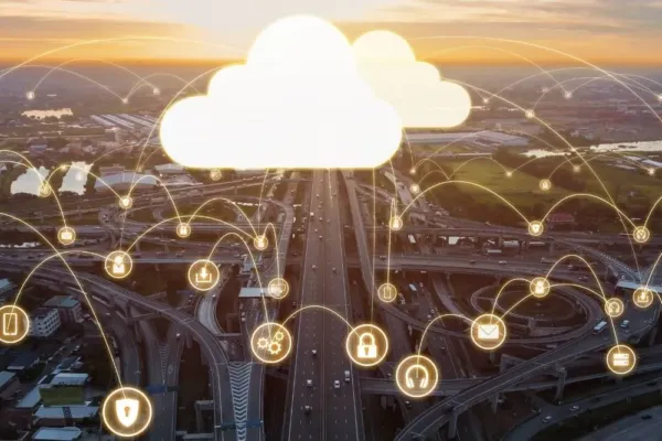 A city being aided by the help of data and managed IT professionals who can use it.