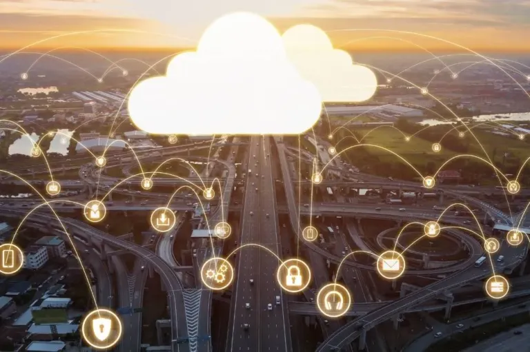 A city being aided by the help of data and managed IT professionals who can use it.