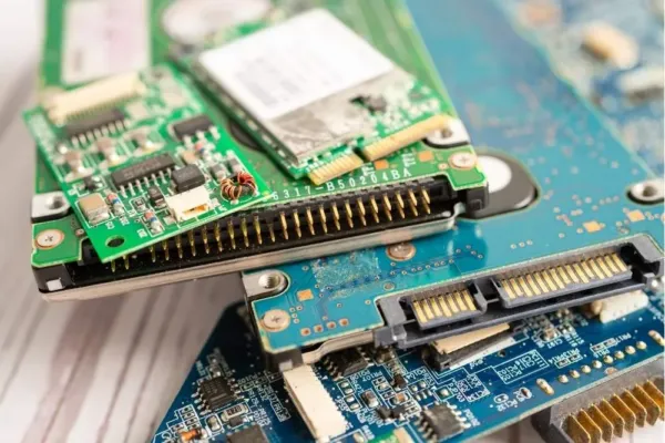 Computer hardware sits on a desk after managed IT work is complete.