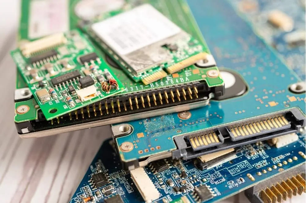 Computer hardware sits on a desk after managed IT work is complete.